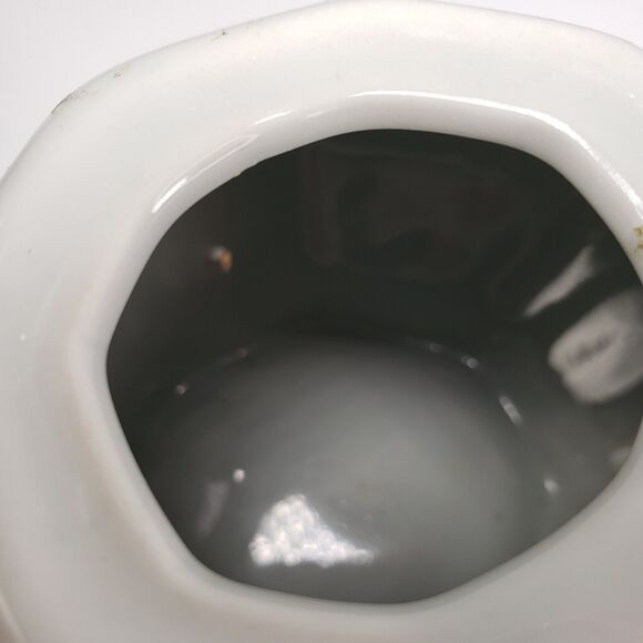 1950's Nantucket Chinese Porcelain Blue White Floral Teapot Octagon Shape w/Lid - Picture 13 of 16